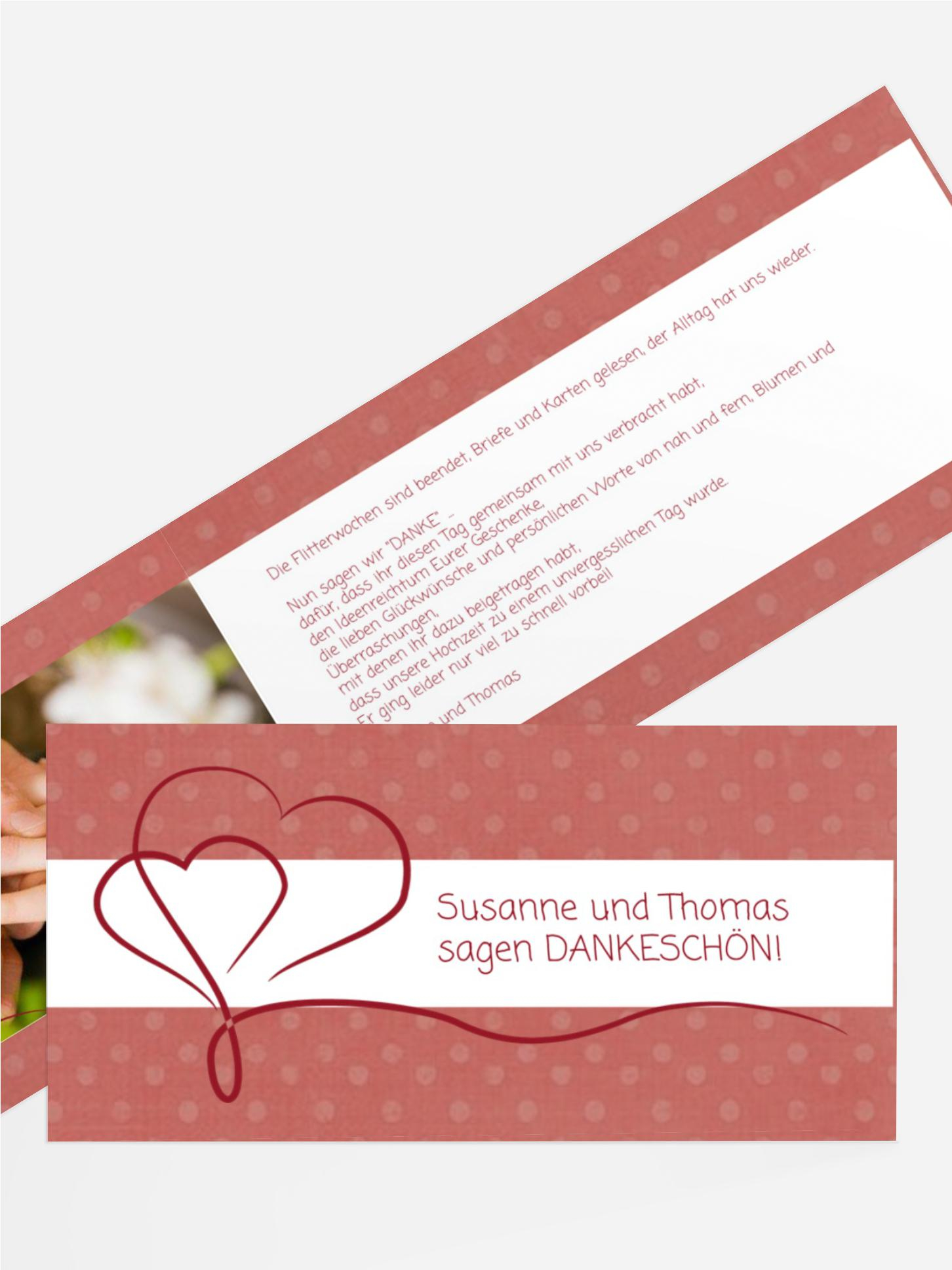 Dankeskarte Gepunktet