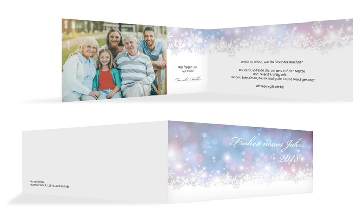 Neujahrskarte Flockenspiel