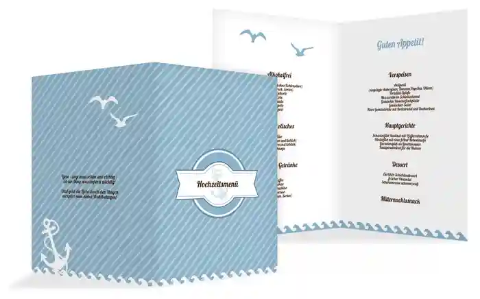 Menükarte Leuchtturm