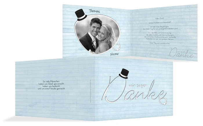 Dankeskarte Kette Zylinder