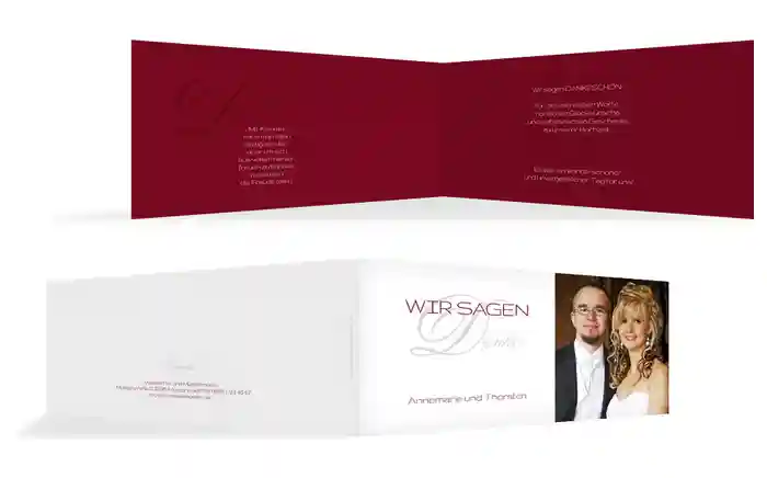 Hochzeit Dankeskarte Sag ja
