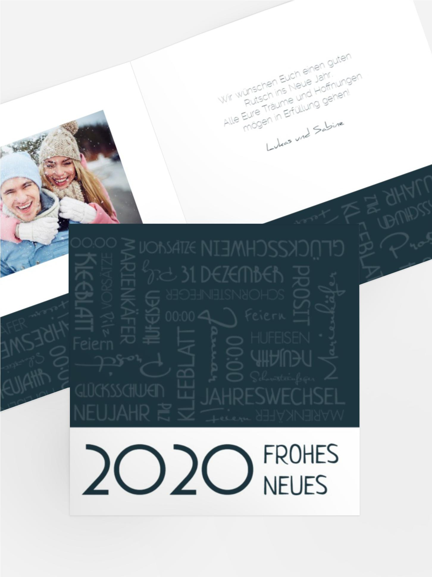 Neujahrskarte Schlagworte