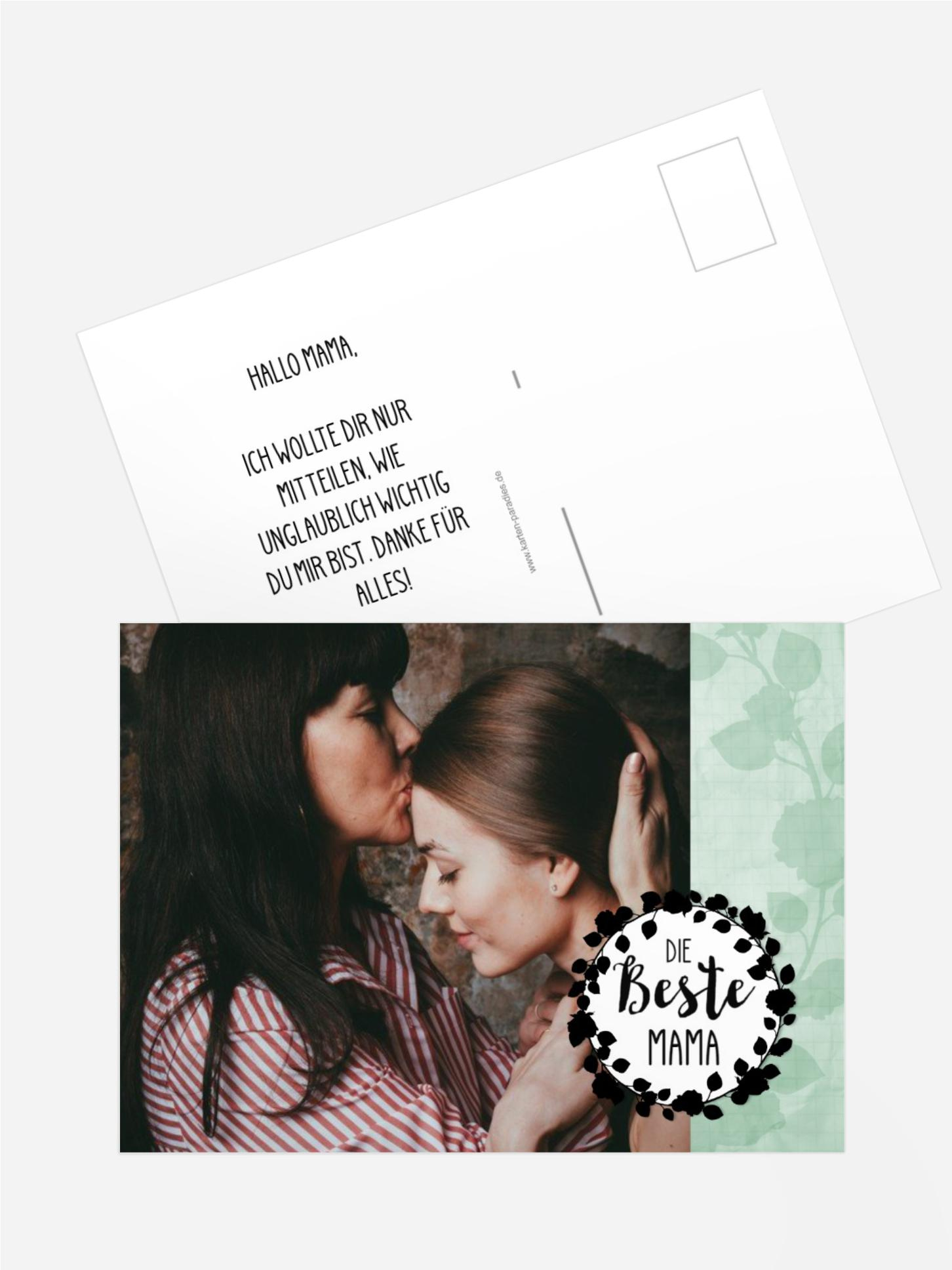 Fotospruchkarte Beste Mama