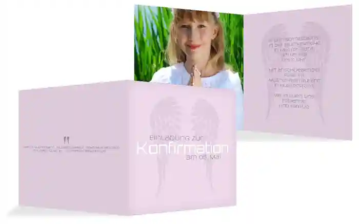 Konfirmationseinladung Schutzengel