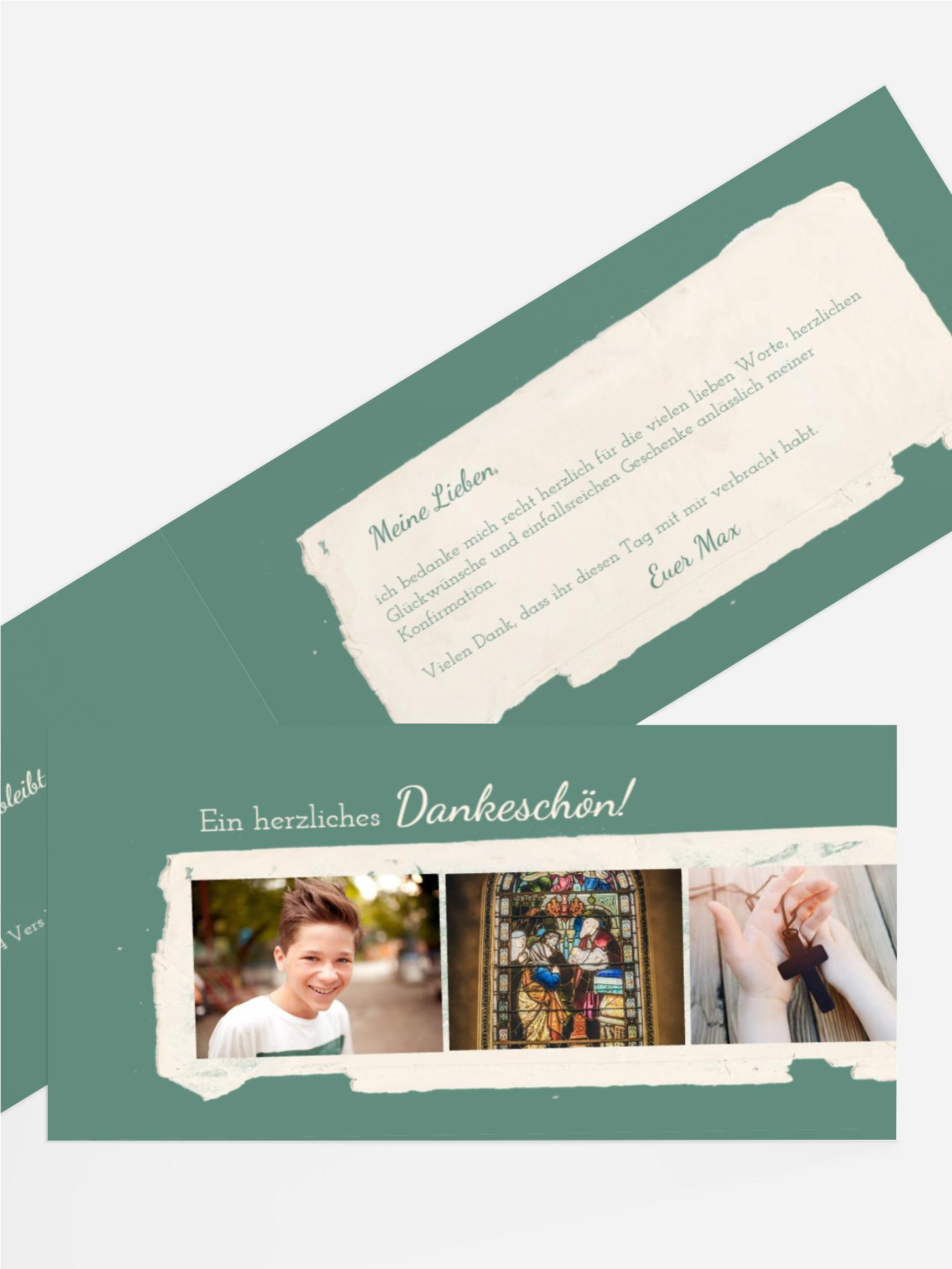 Dankeskarte Konfirmation Fotostrecke