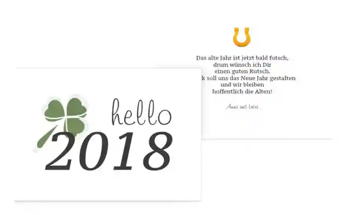 Neujahrskarte hello