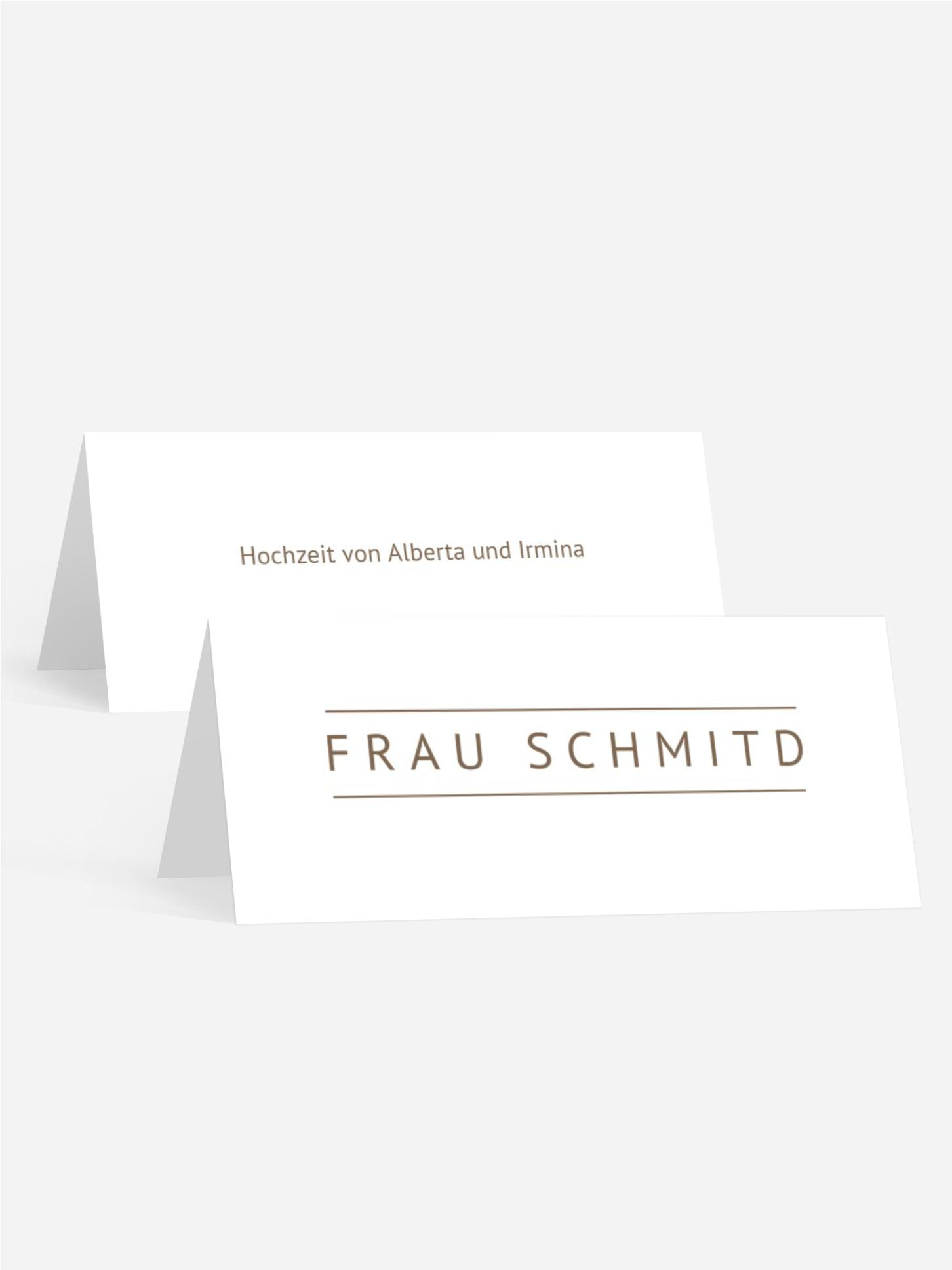 Tischkarte XX wir zusammen