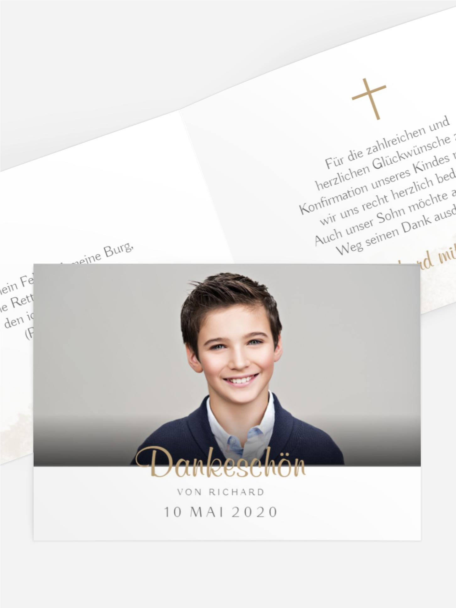 Dankeskarte Kommunion Mercy