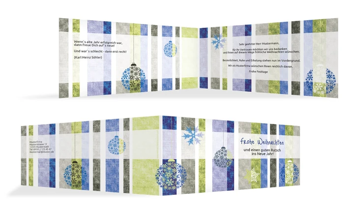 Grußkarte Weihnachten Geschäft Schmuck