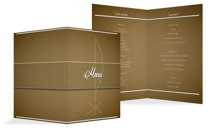 Menükarte zur Taufe Chi-Rho