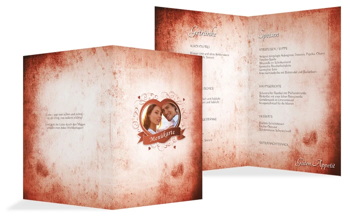 Menükarte Herz