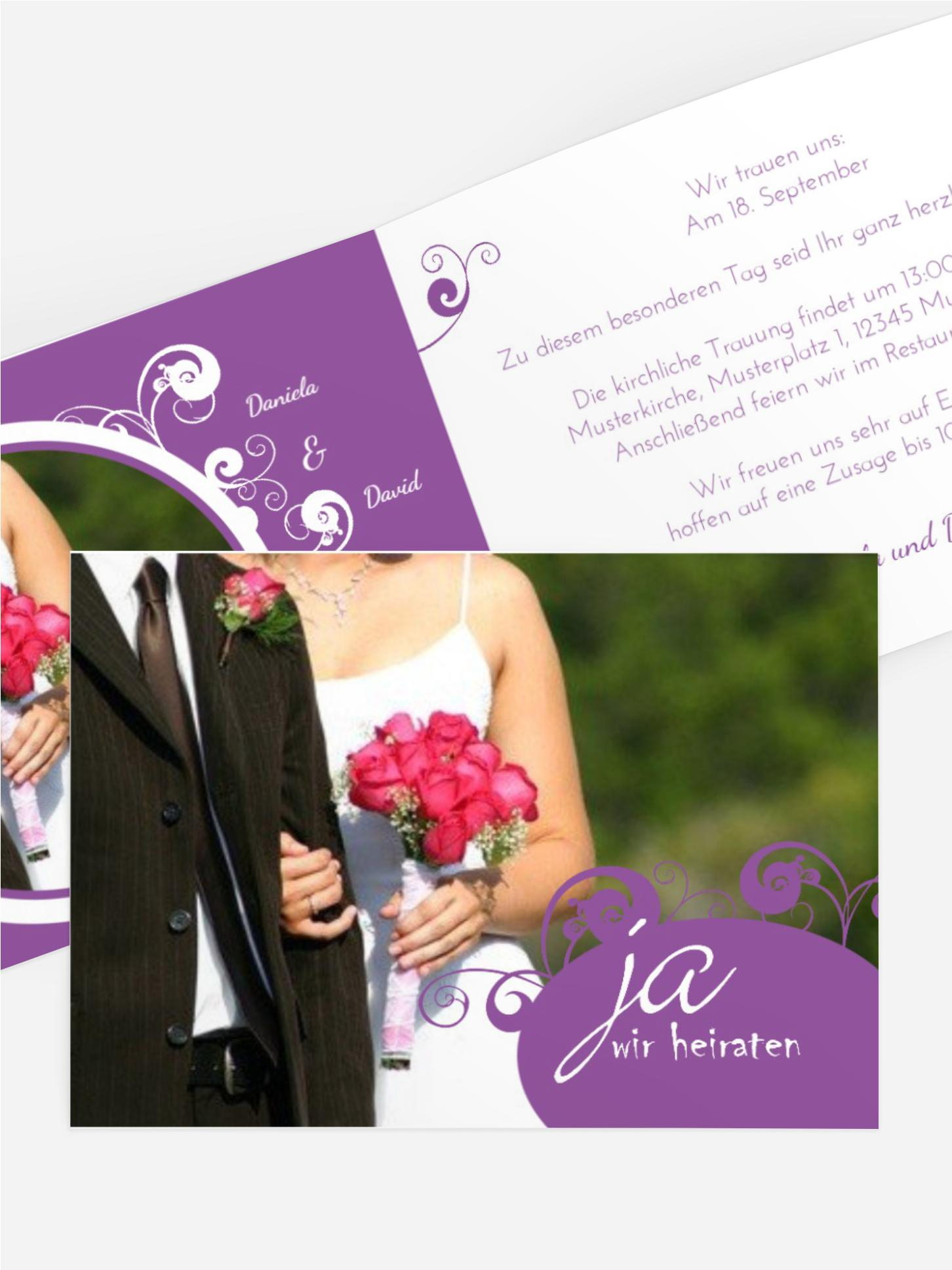 Hochzeitseinladung Squiggle Chubby