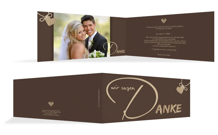 Dankeskarte Hochzeit natürlich Ja