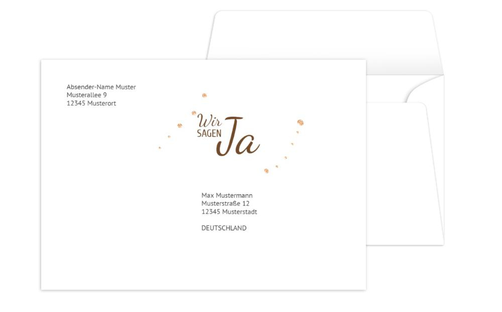 Umschlag Glitzersteinchen