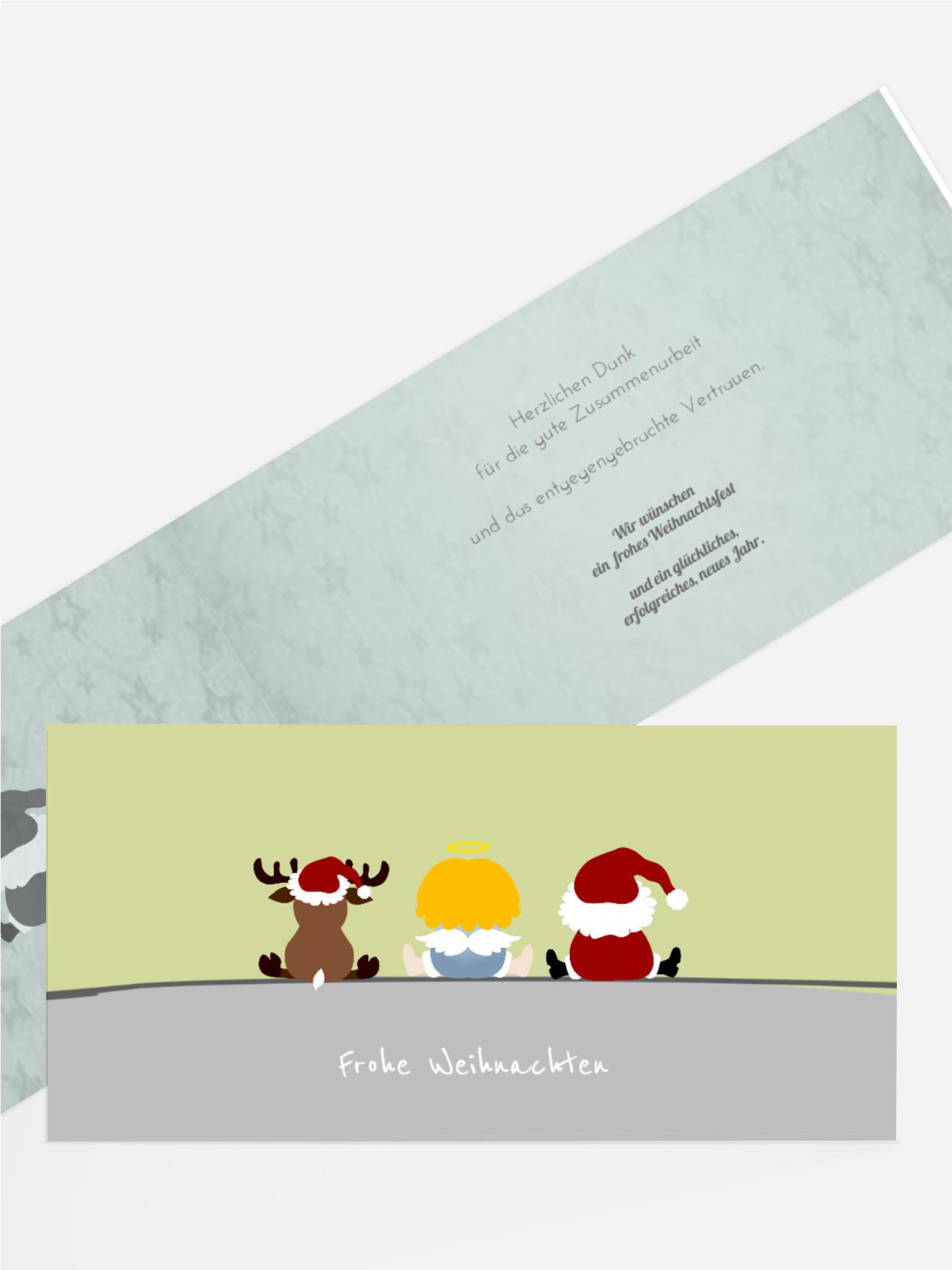 Grußkarte geschäftlich Trio