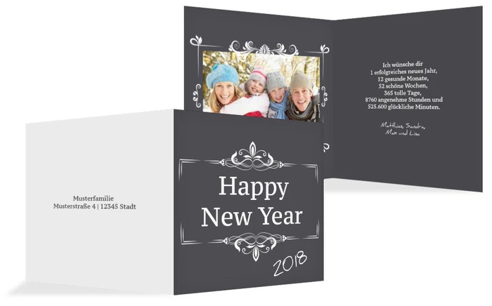 Neujahrskarte Happy New Year