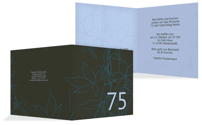Geburtstagseinladung Herbst 75