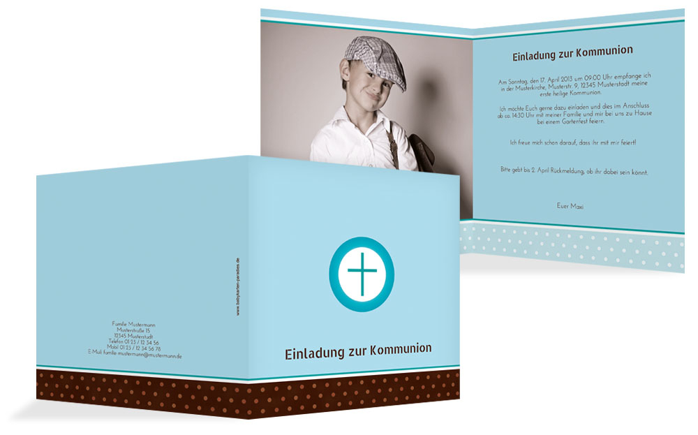 Kommunion Einladungskarte Kreuzhostie Kommunion Einladungskarte Kreuzhostie