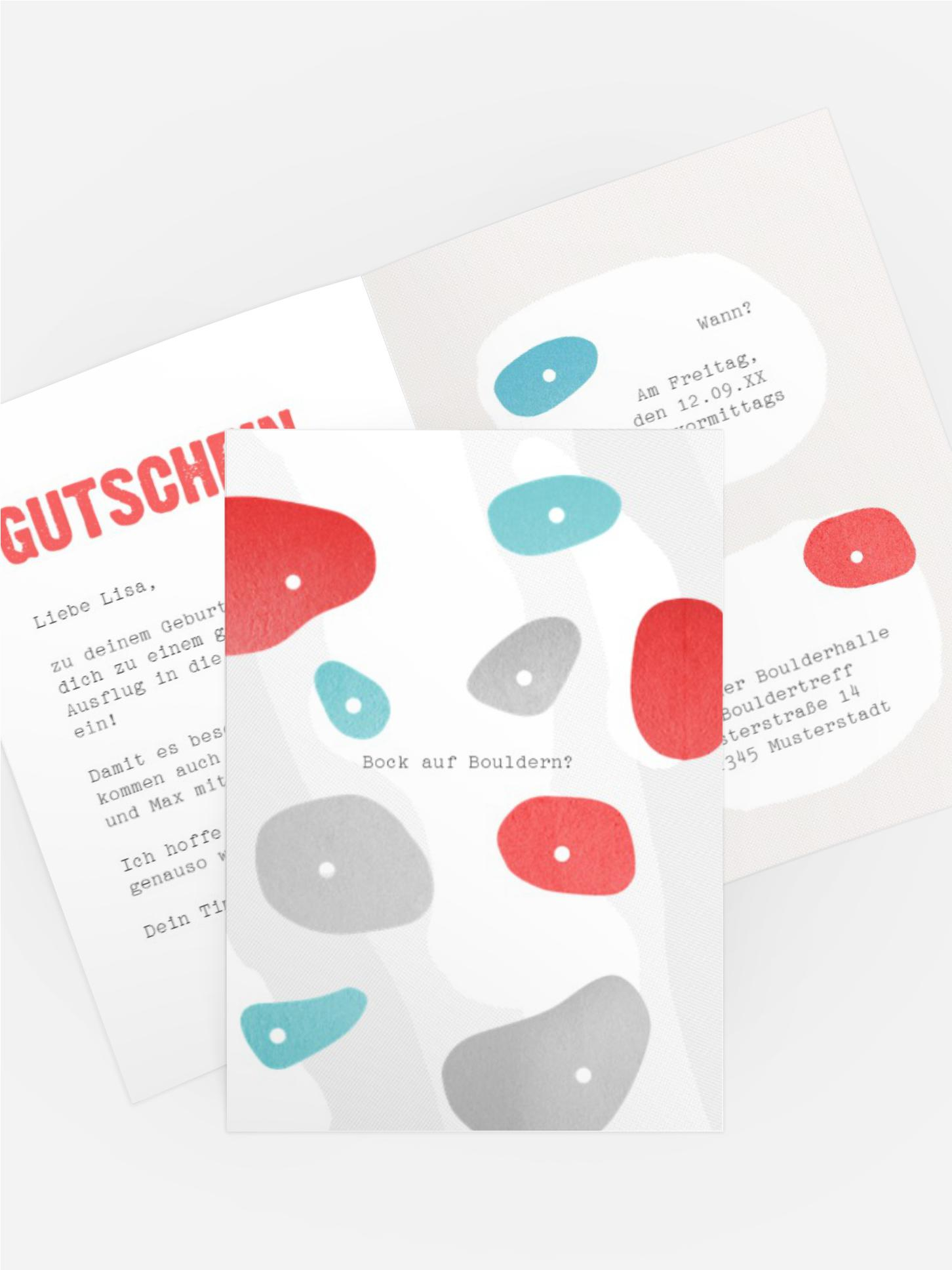 Gutschein zum Geburtstag Boulderhalle