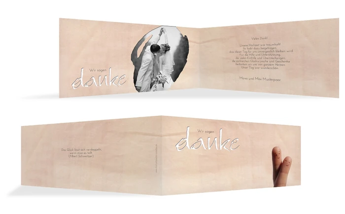 Dankeskarte Fingerpaar