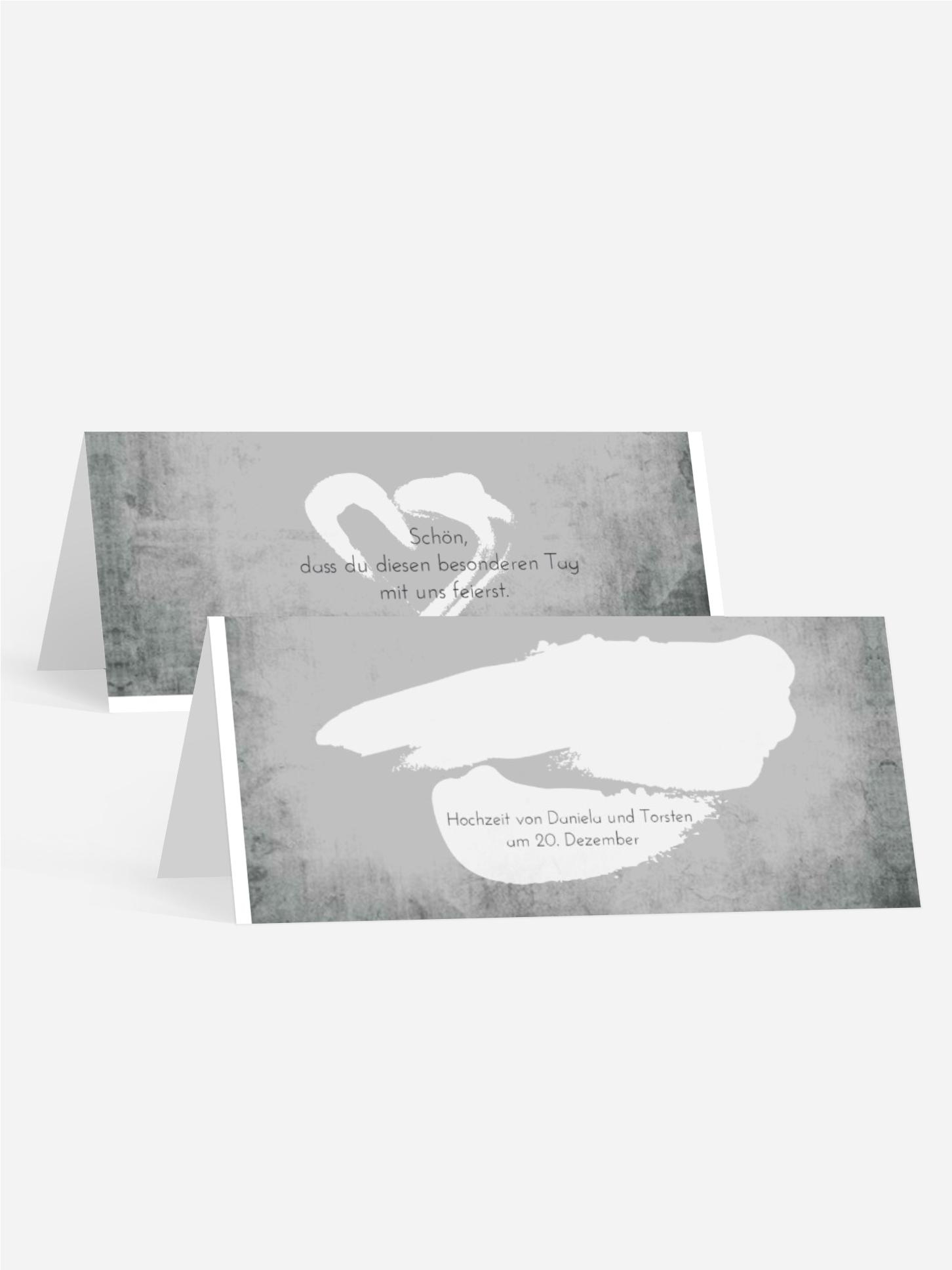 Tischkarte Du+Ich=Liebe