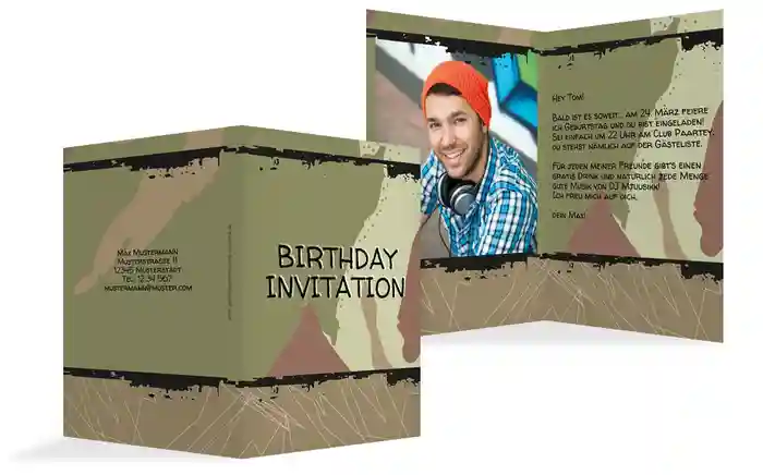 Geburtstagseinladung Army Lifestyle Foto