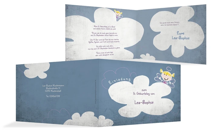 Geburtstagseinladung Engelchen