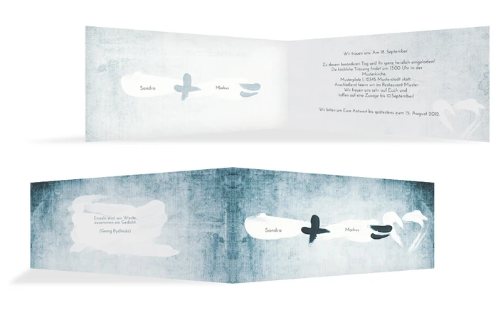 Einladungskarte Du+Ich=Liebe