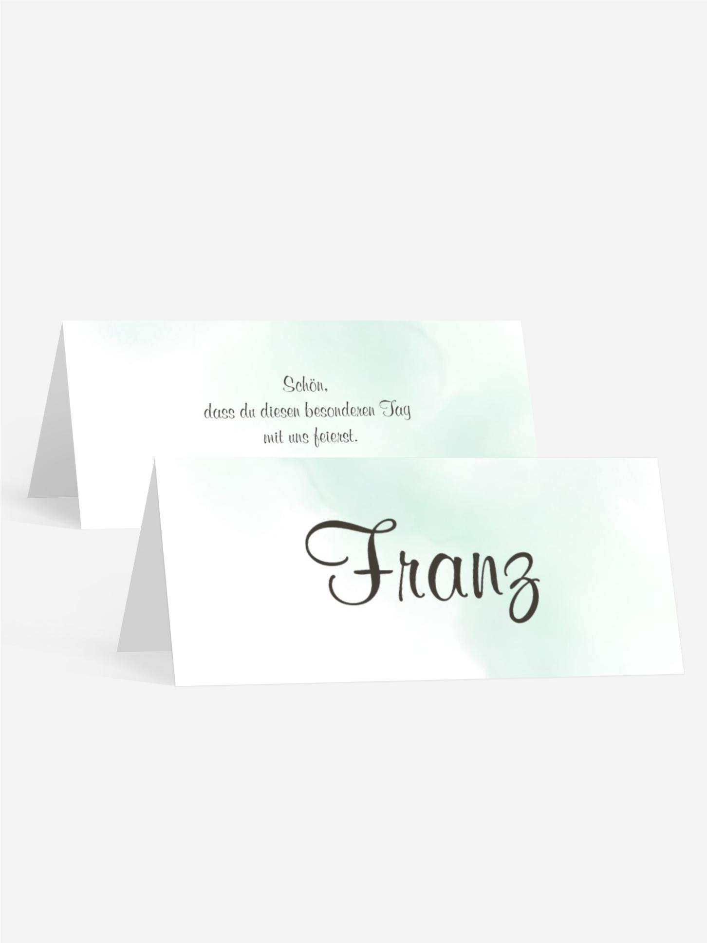 Tischkarte Grüner Zweig