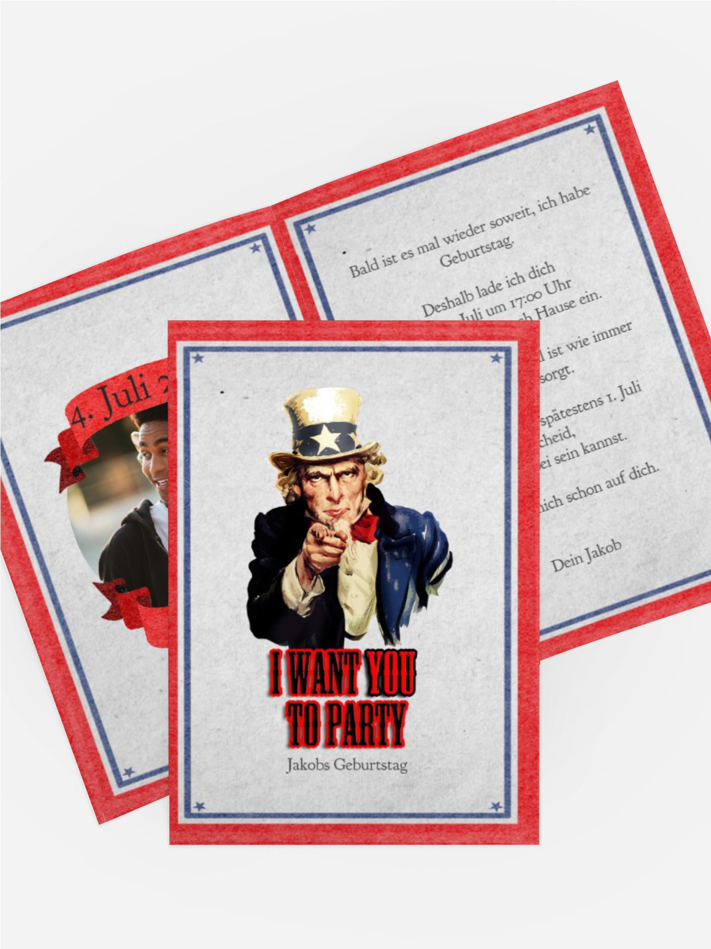 Geburtstagseinladung I want you