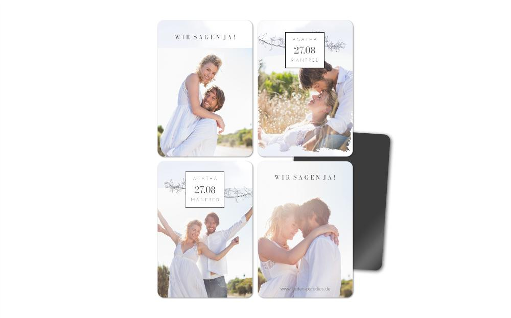 Fotomagnete zur Hochzeit Edler Zusammenhalt