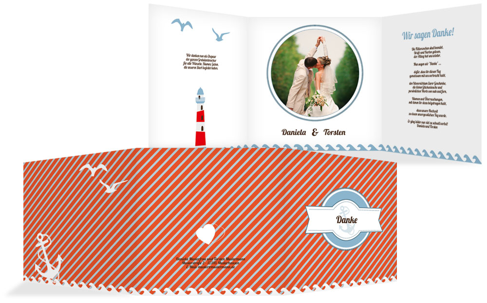 Dankeskarte Leuchtturm