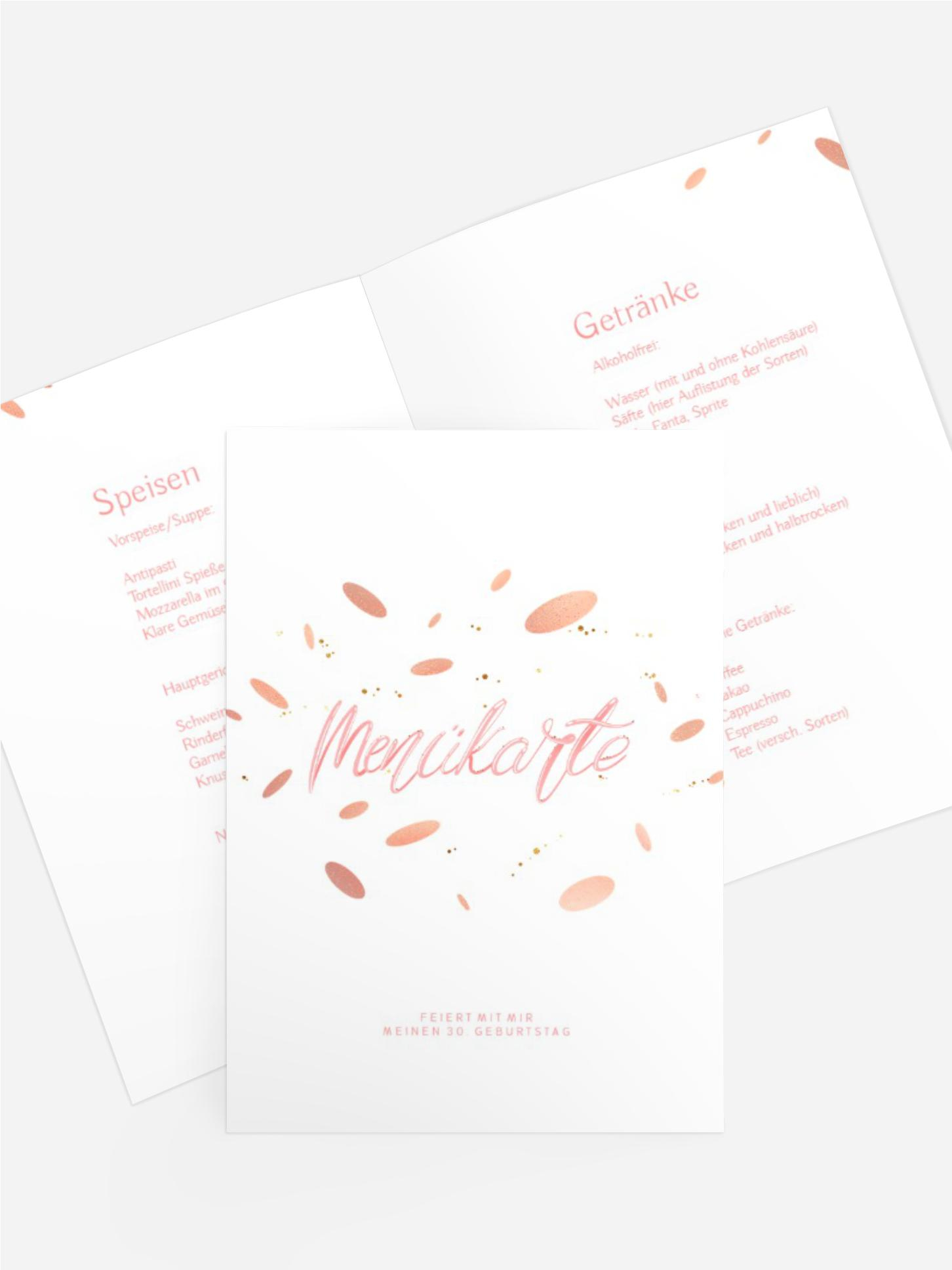 Menükarte Geburtstag Donut