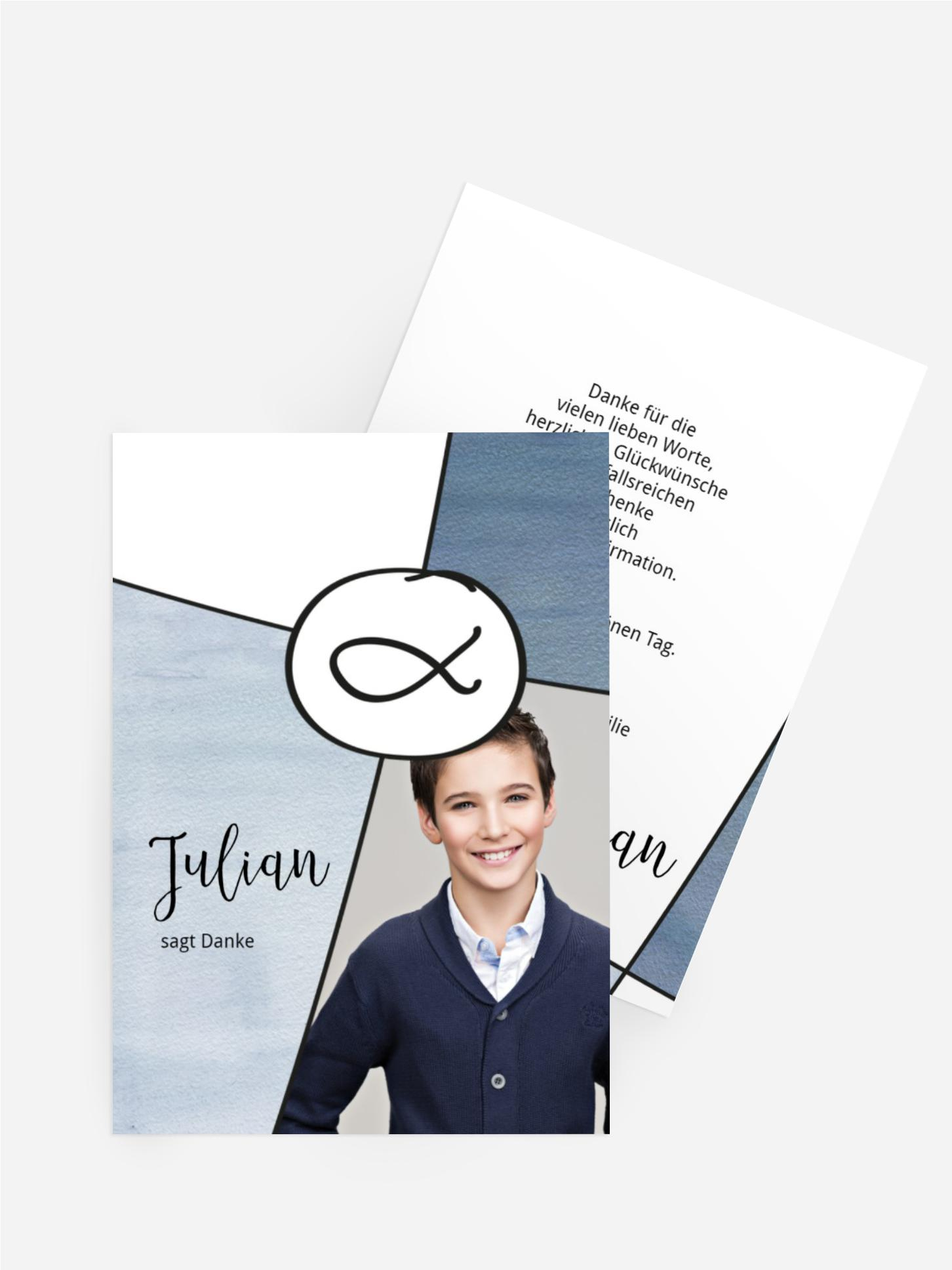 Dankeskarte Konfirmation Geteilte Vielfalt