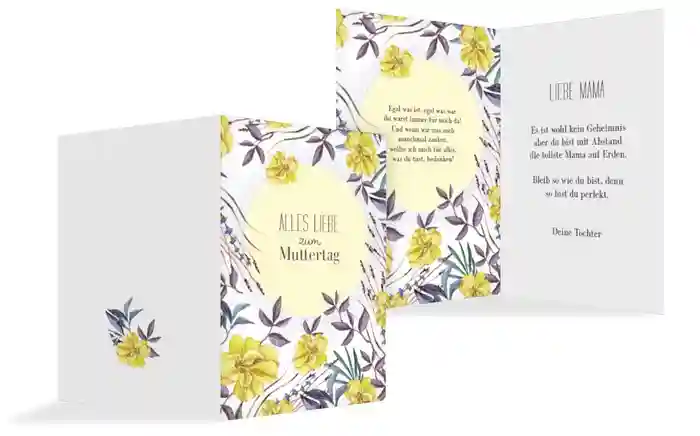 Karte für Muttertag Blumenwiese