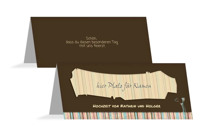 Tischkarte Wir heiraten