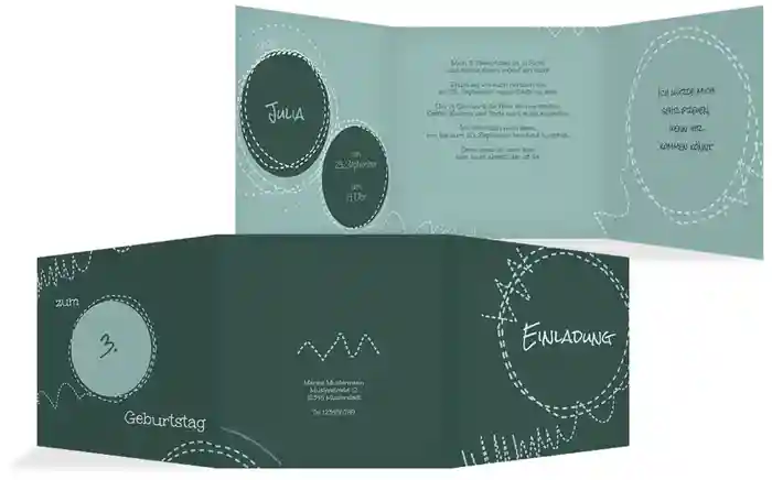 Geburtstagseinladung Flicken