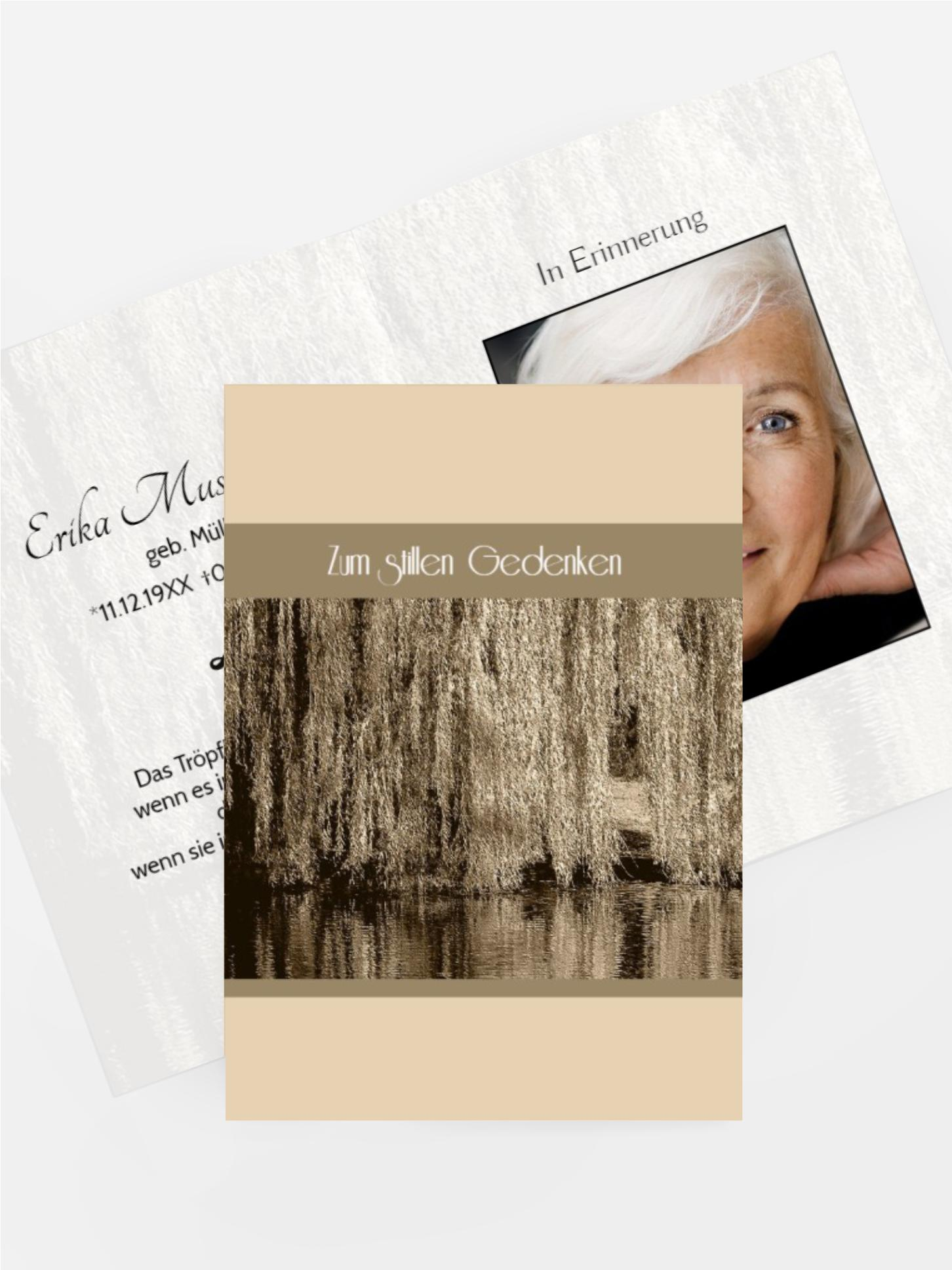 Sterbebildkarte Flusslandschaft