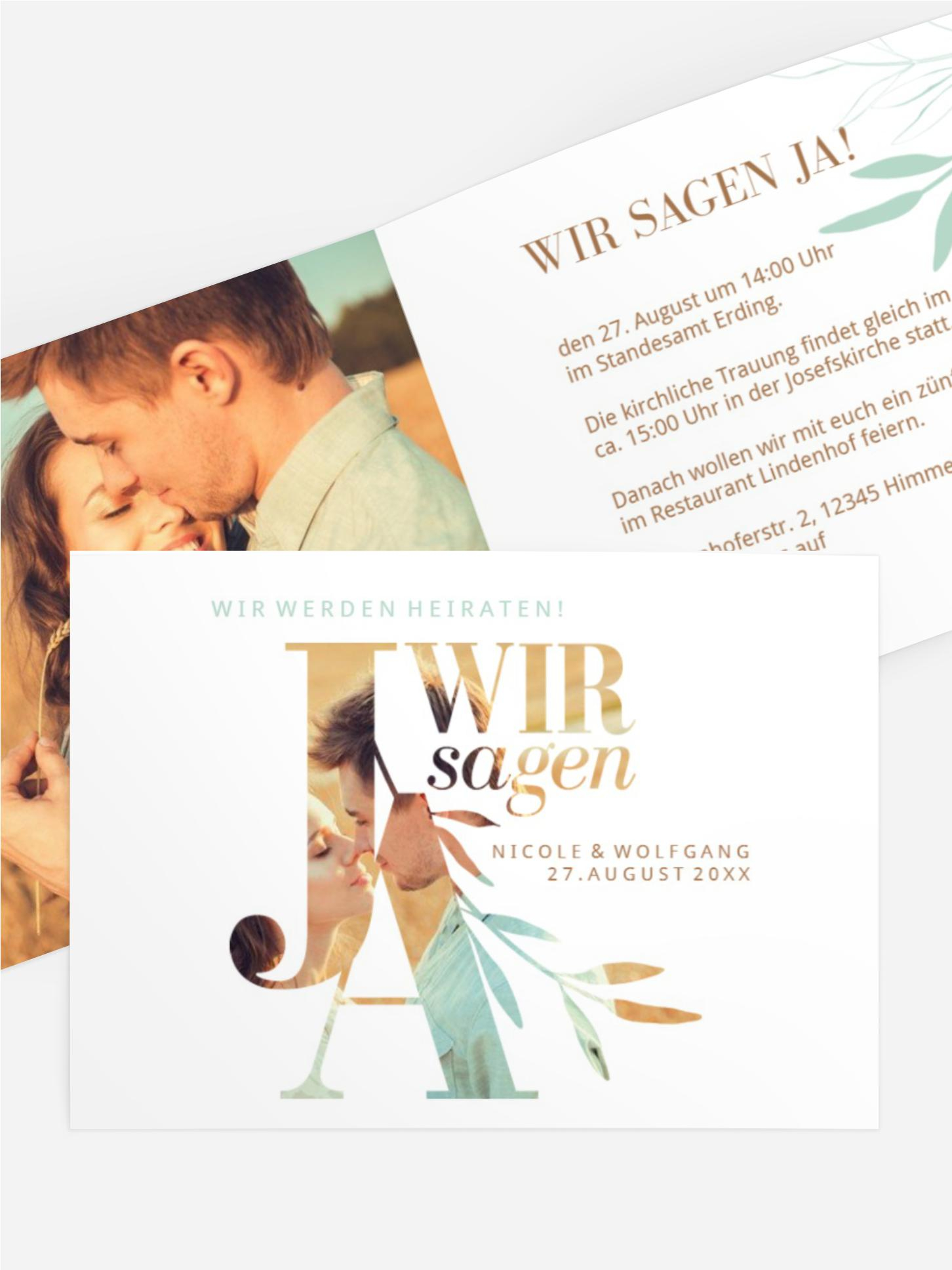 Hochzeitseinladung Liebe Invertiert