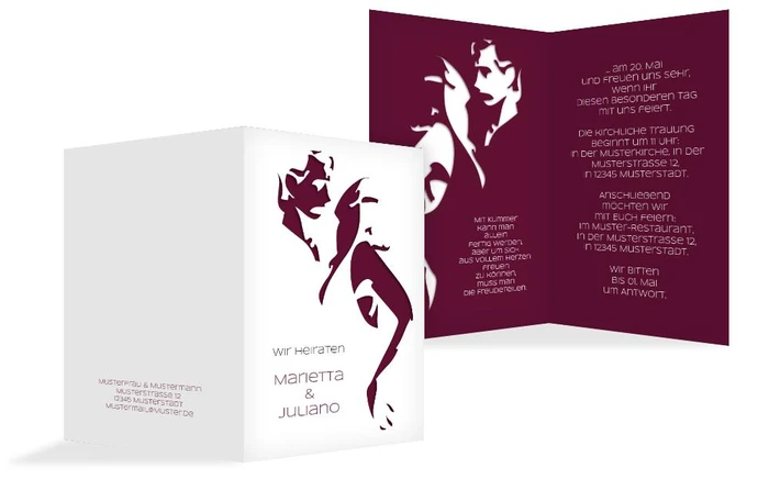 Hochzeitseinladung Tango