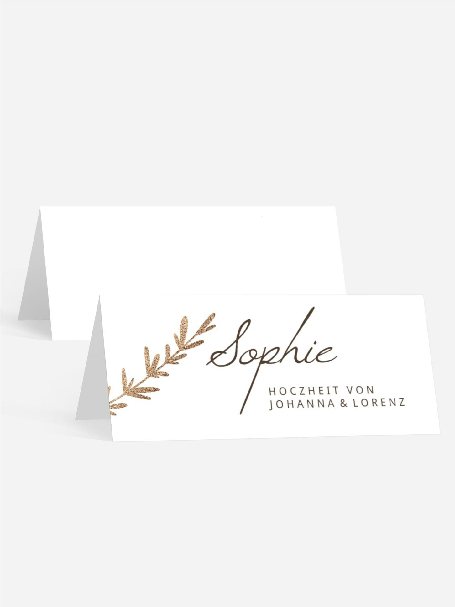 Tischkarte Goldenes Gestrüpp