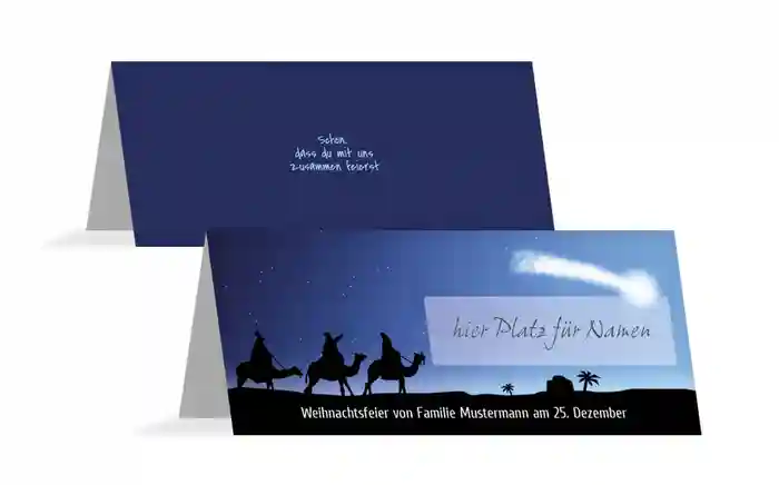 Weihnachten Tischkarte drei hl. Könige