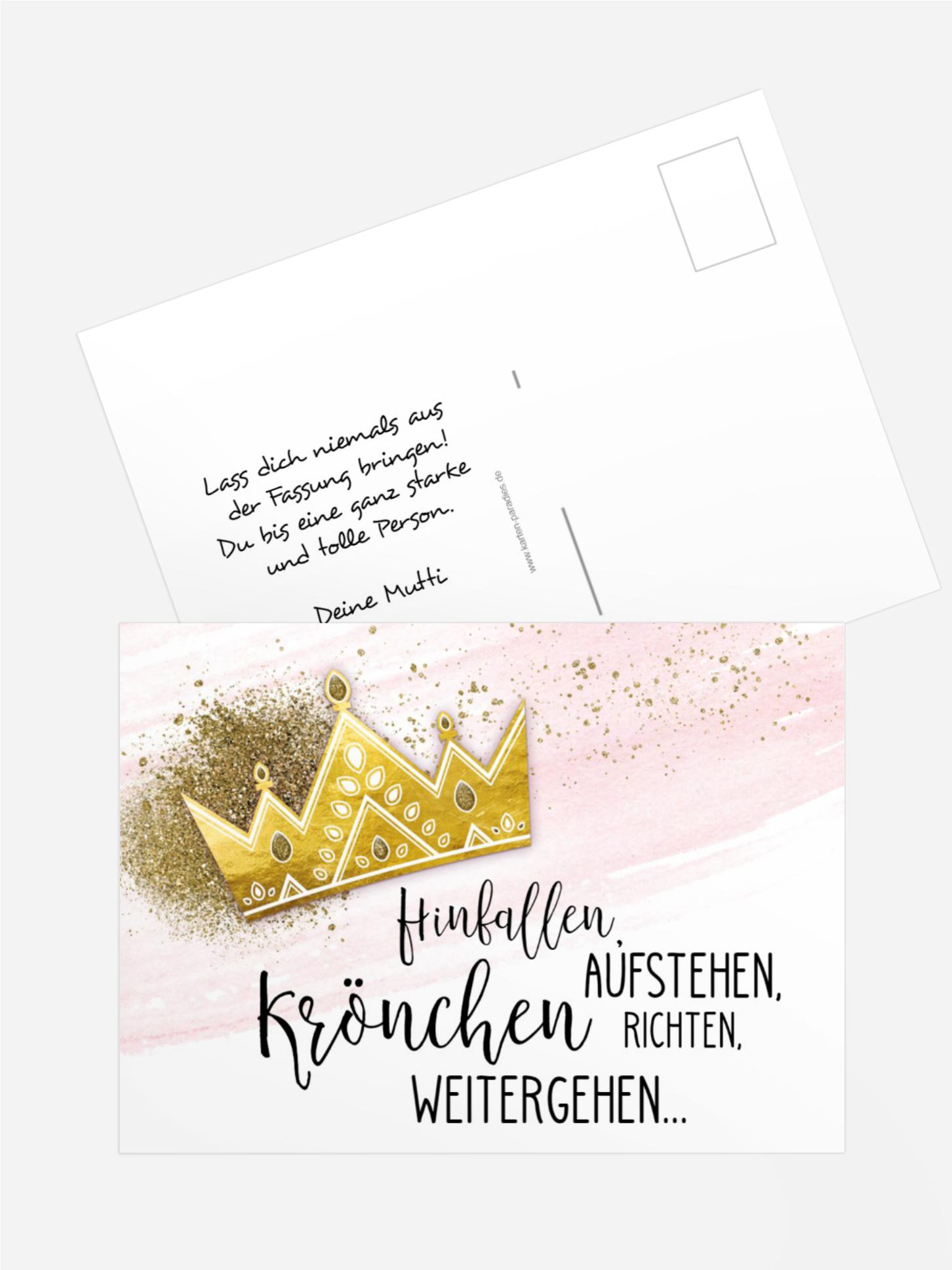 Spruchkarte Krone