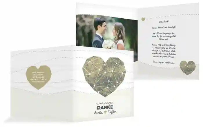 Dankeskarte zur Hochzeit Sternenbild Dankeskarte zur Hochzeit Sternenbild