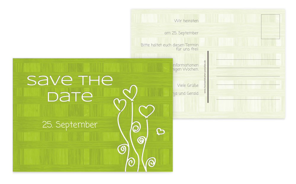 Save the Date Karte Liebestraum Save the Date Karte Liebestraum