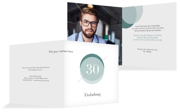 Einladung zum 30. Geburtstag Formvergnügen