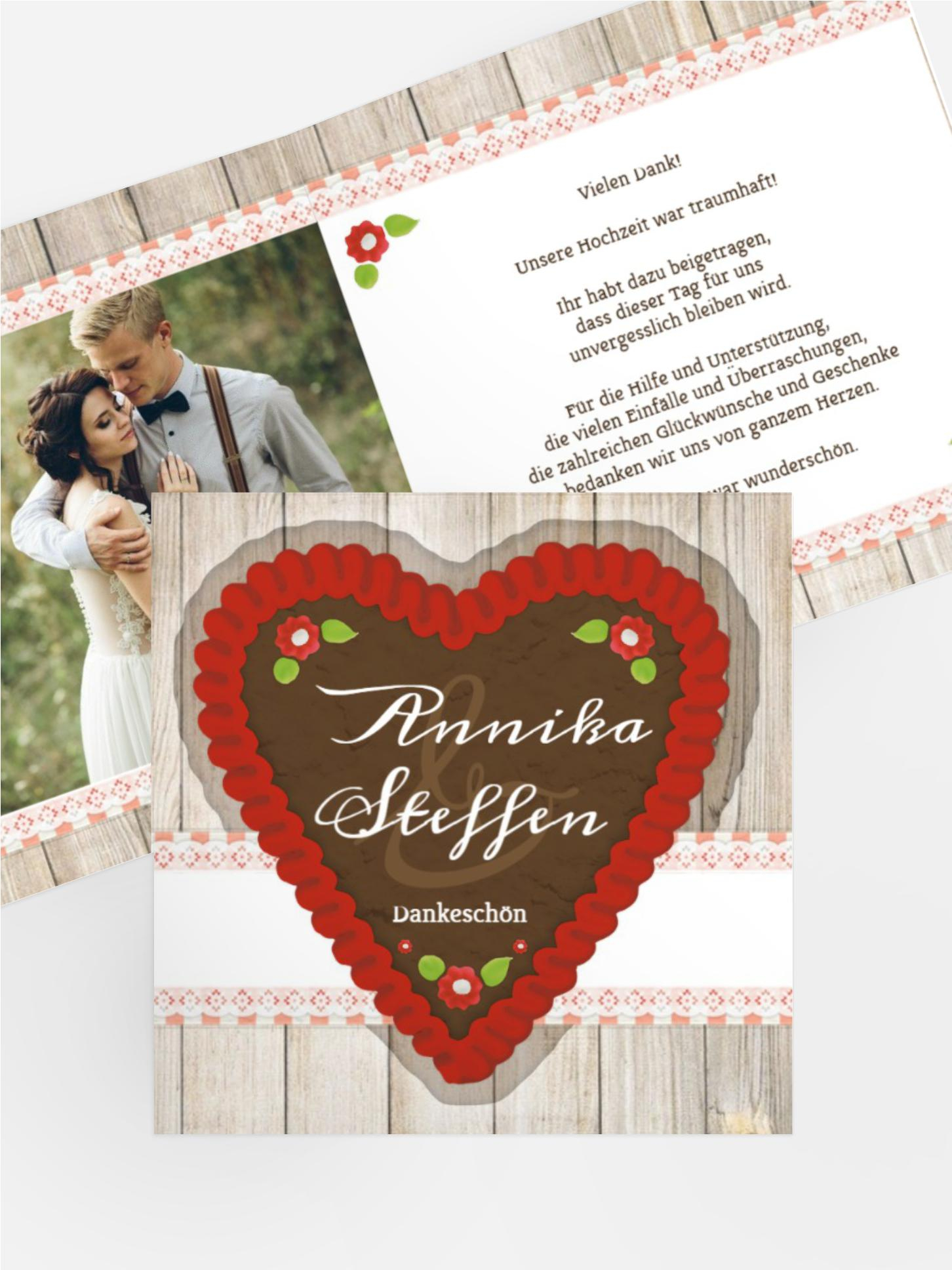 Dankeskarte zur Hochzeit München