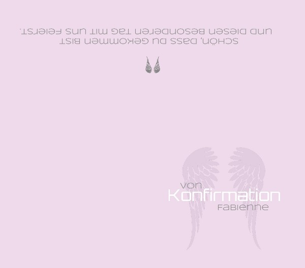 Tischkarte Konfirmation Schutzengel