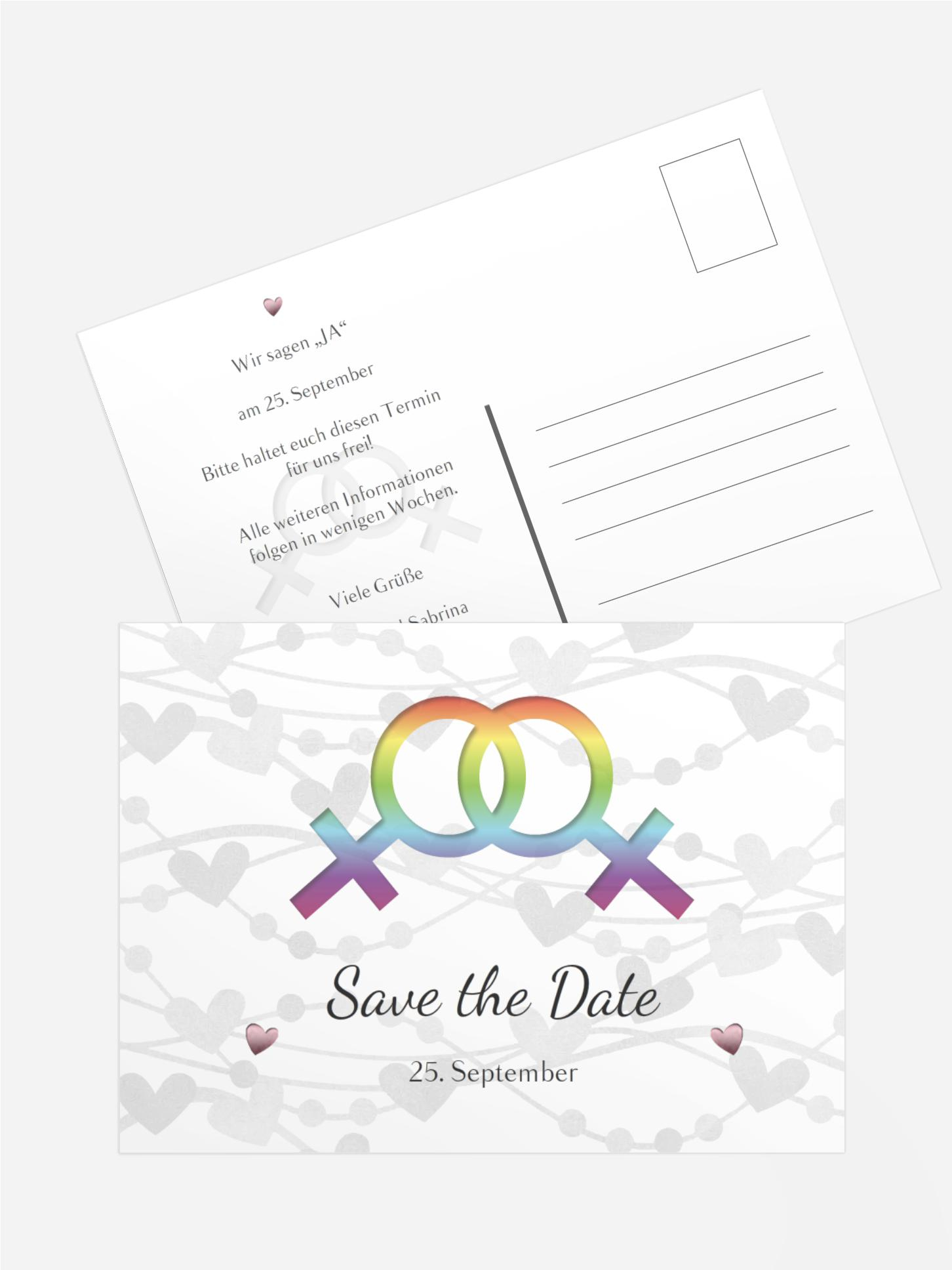 Save the Date Im Zeichen der Liebe - Frauen