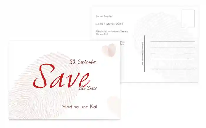 Save the Date Fingerprint Save the Date Fingerprint